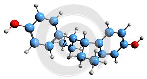3D image of Hexestrol skeletal formula
