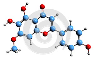 3D image of Hispidulin skeletal formula
