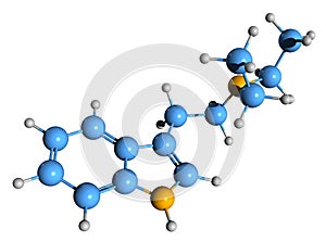 3D image of 4-HO-DET skeletal formula photo