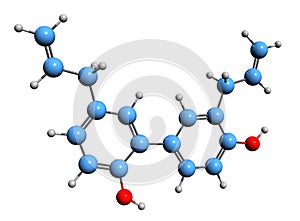 3D image of Honokiol skeletal formula photo