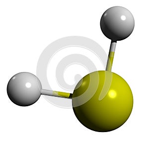 3D image of Hydrogen sulfide skeletal formula