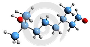 3D image of Hydroxycitronellal skeletal formula