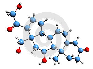 3D image of Hydroxycorticosterone skeletal formula photo