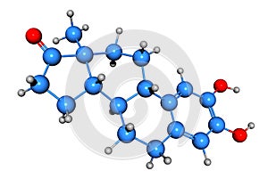 3D image of 2-hydroxyestrone skeletal formula
