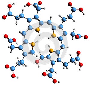 3D image of Hydroxymethylbilane skeletal formula photo