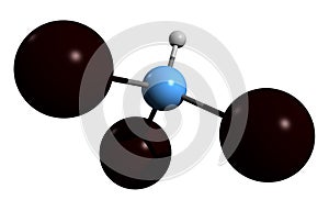 3D image of Iodoform skeletal formula