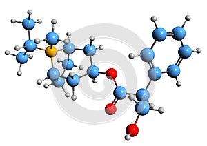 3D image of Ipratropium bromide skeletal formula photo