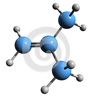 3D image of Isobutylene skeletal formula