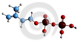 3D image of Isopentenyl pyrophosphate skeletal formula photo