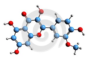 3D image of Isorhamnetin skeletal formula