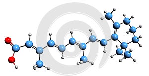 3D image of isotretinoin skeletal formula photo