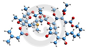 3D image of Josamycin skeletal formula photo