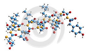 3D image of Leptin skeletal formula photo