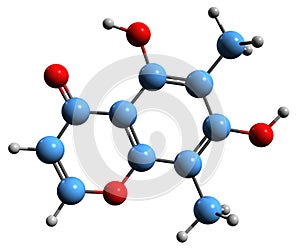 3D image of Leptorumol skeletal formula