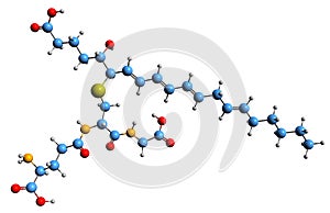 3D image of Leukotriene C4 skeletal formula