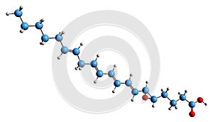 3D image of Leukotriene A4 skeletal formula photo