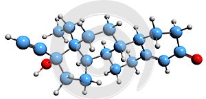 3D image of Levonorgestrel skeletal formula