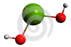 3D image of Magnesium hydroxide skeletal formula photo