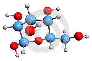 3D image of Mannose skeletal formula