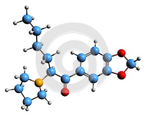 3D image of MDPHP skeletal formula photo