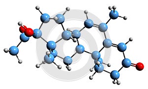 3D image of Megestrol skeletal formula