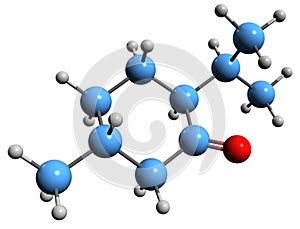 3D image of Menthone skeletal formula