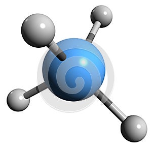 3D image of Methane skeletal formula photo