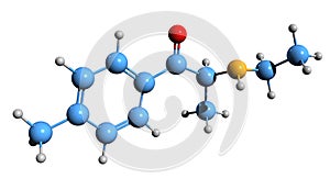3D image of 4-Methylethcathinone skeletal formula photo