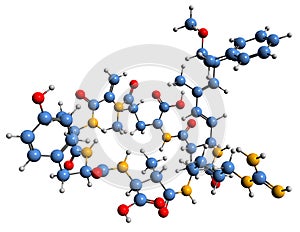 3D image of Microcystin YR skeletal formula photo