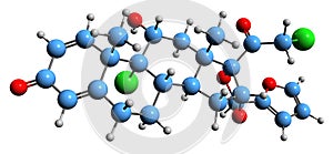 3D image of Mometasone skeletal formula