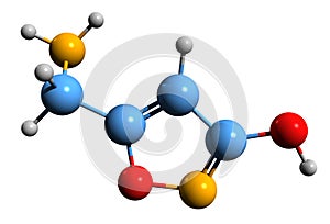 3D image of muscimol skeletal formula photo