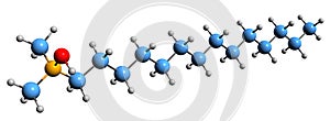 3D image of Myristamine oxide skeletal formula photo