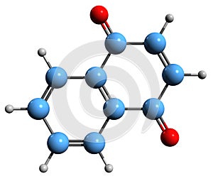3D image of Naphthoquinone skeletal formula photo