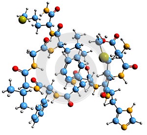3D image of Neurokinin B skeletal formula photo