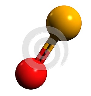 3D image of Nitric oxide skeletal formula photo
