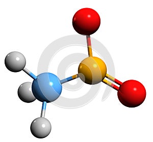 3D image of Nitromethane skeletal formula