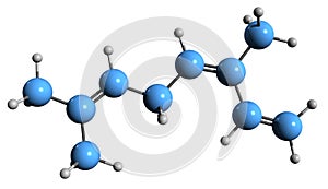 3D image of Ocimene skeletal formula