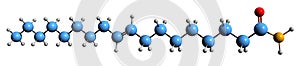 3D image of Oleamide skeletal formula photo