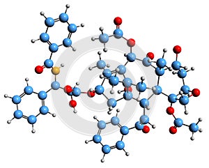 3D image of Paclitaxel skeletal formula