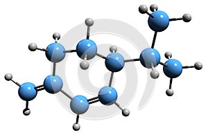 3D image of Phellandrene skeletal formula photo