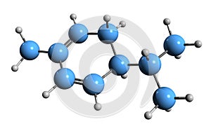 3D image of Phellandrene skeletal formula photo