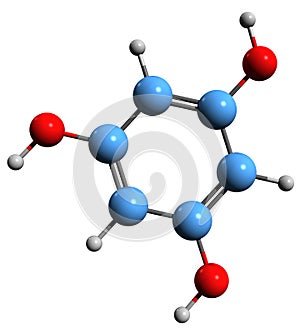 3D image of Phloroglucinol skeletal formula