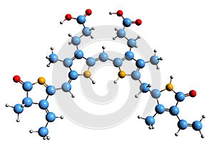 3D image of Phycoerythrobilin skeletal formula