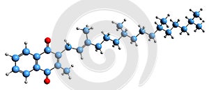 3D image of Phytomenadione skeletal formula photo