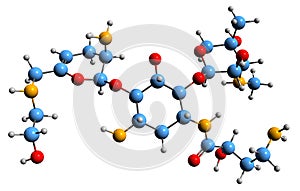 3D image of Plazomicin skeletal formula photo