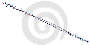3D image of polyethylene glycol skeletal formula photo