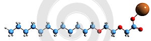 3D image of Potassium Laureth-4 Carboxylate skeletal formula photo