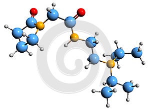 3D image of Pramiracetam skeletal formula photo