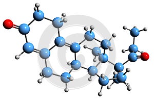 3D image of Promegestone skeletal formula photo