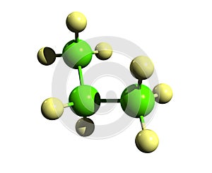 3D image of propane skeletal formula